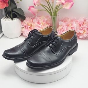 Sandro Moscoloni Black Cap Toe Derby Oxfords Men's Shoes Sz: 10.5